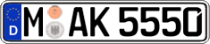 German license plate, Regular plates