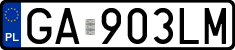 License plates of Poland, Regular car plates