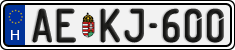 license plates of Hungary, Regular plates (2022)