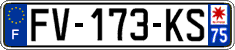 French license plate, SIV (ordinary)