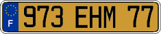 French license plate, FNI