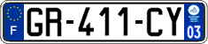 French license plate, SIV (ordinary)