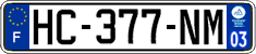 French license plate, SIV (ordinary)