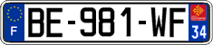 French license plate, SIV (ordinary)