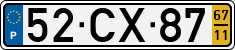 License plate of Portugal, Regular plates