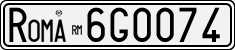 License plate of Italy, Cars (1927 year series)