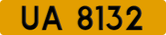 License plate of Hong Kong, AB 1234