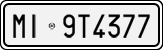 License plate of Italy, Cars (1927 year series)