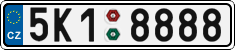 License plate of the Czech Republic, Cars (2001)
