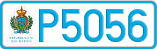 License plate of San Marino, Cars (A1234)