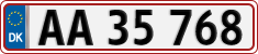 License plate of Denmark, Regular plates