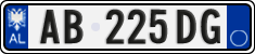 License plate of Albania, Cars (2011)