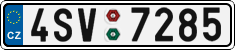 License plate of the Czech Republic, Cars (2001)