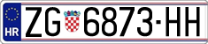 License plate of Croatia, Regular plates