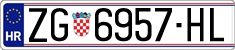 License plate of Croatia, Regular plates