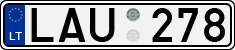 License plate of Lithuania, Cars