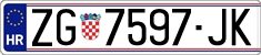 License plate of Croatia, Regular plates
