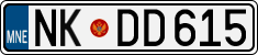 License plate of Montenegro, Cars