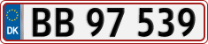 License plate of Denmark, Regular plates