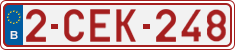 License plate of Belgium, Regular plates (2010)