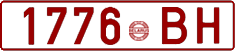 License plate Belarus, Cars (1992)