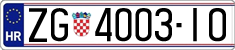 License plate of Croatia, Regular plates