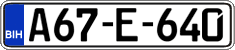 License plate of Bosnia and Herzegovina, Regular plates