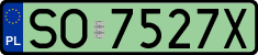 License plates of Poland, Electric vehicles