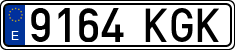 License plates of Spain, Ordinary (2000)