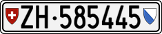 License plate of Switzerland, Cars
