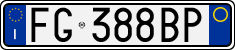 License plate of Italy, Cars (1994 year series)