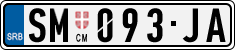 License plate of Serbia, Cars