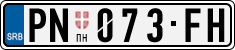 License plate of Serbia, Cars