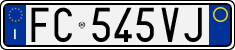 License plate of Italy, Cars (1994 year series)