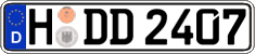 German license plate, Regular plates