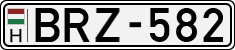 license plates of Hungary, Cars (1990)