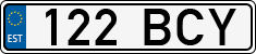 License plate of Estonia, Regular car plates
