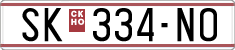 License plate of North Macedonia, Regular plates (1993)