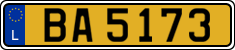 License plate of Luxembourg, 2003 year system