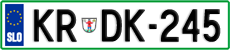 License plate of Slovenia, Cars