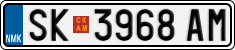 License plate of North Macedonia, Regular plates (2012)