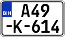 License plate of Bosnia and Herzegovina, Regular plates