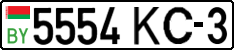 License plate Belarus, Cars (2004)