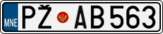 License plate of Montenegro, Cars