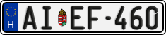 license plates of Hungary, Regular plates (2022)