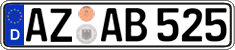 German license plate, Regular plates