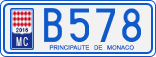 License plate of Monaco, Cars