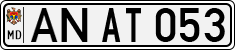 License plate of Moldova, Cars (1992)