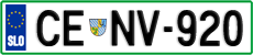 License plate of Slovenia, Cars