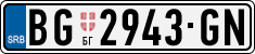 License plate of Serbia, Cars